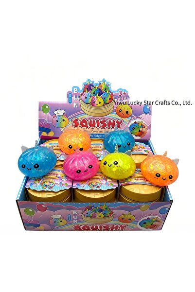 dumpling New Hot Selling Unicorn Rainbow Color Bun Squeeze Toy Stress Relief ...