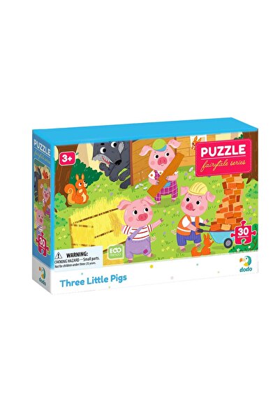 Generic Пъзел Dodo Toys Трите малки прасета, 30 части