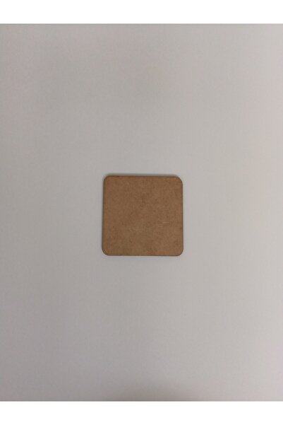 1. Kalite Ham MDF 3 mm 9,5 cm Çap Kare Bardak Altlığı