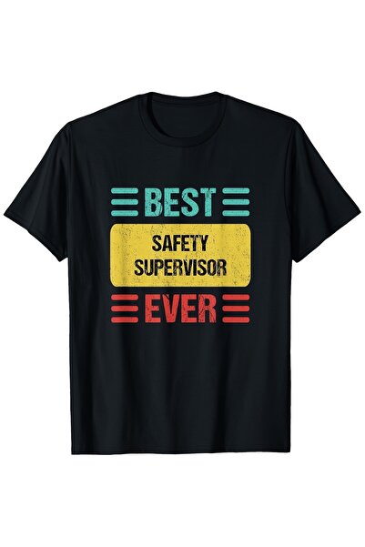 BASEPULSE تي شيرت رجالي بطباعة جرافيك بتصميم Supervisor مع تقنية نقل الحرارة ...