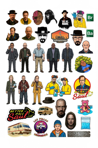 NEORA Breaking Bad - Better Call Saul 36 Adet Sticker Seti