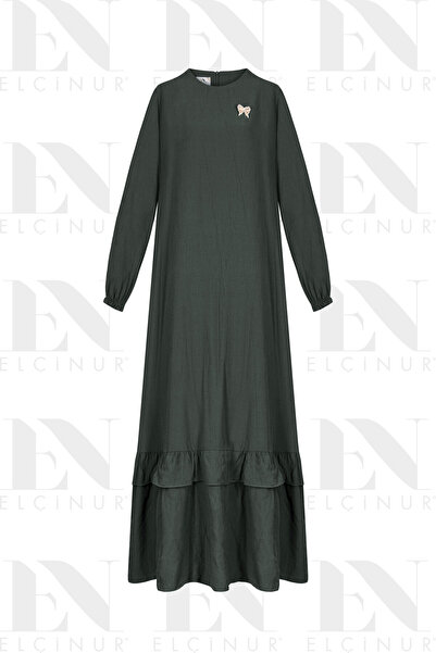 ELÇİNUR 26252 Brooched Pocket Dress