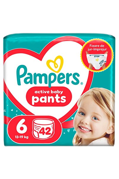 Pampers Active Baby Pants, πάνια-βρακάκια, 13-19 kg, μέγεθος 6, Jumbo Pack, 4...