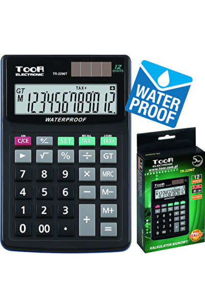 TOOR Calculator cu 12 cifre, negru, 1 bucată, Cod: TR-2296T