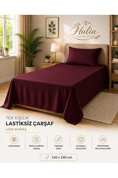 hulia home Ranforce Non-Elastic Sheet Set Double Size Raw Cotton Pillowcase I...