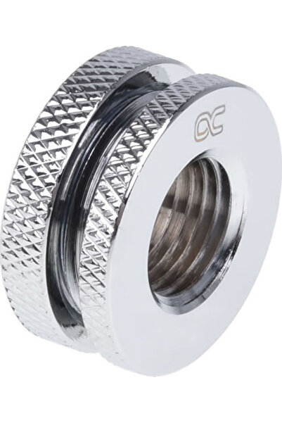 Alphacool Conector HF pentru perete, versiune scurtă, racorduri G1/4, argintiu