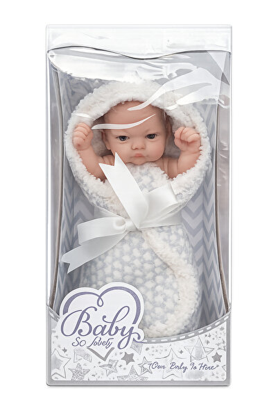 Baby So Lovely دمية طفل رضيع واقعية مغلفة ببطانية ناعمة مع قبعة للأطفال - دمي...