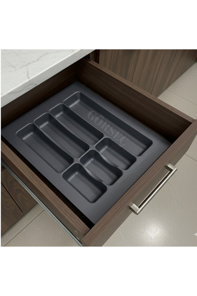 Empressco Gray 37X49 cm Drawer Organizer for Spoons and Ladles, Cuttable Cutl...