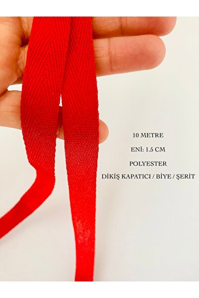 seyranat 10 metri, lățime 1,5 cm, bandă de poliester roșie, pentru acoperirea...