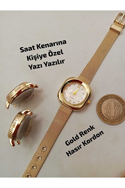 Brality SAAT KENARINA KİŞİYE ÖZEL YAZI YAZILIR , Retro Vintage TASARIM Kadın ...