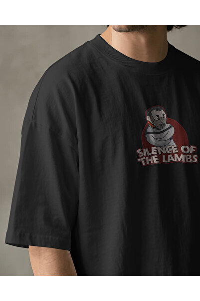 buzagi Silence of the Lambs Regular Unisex Black T-Shirt