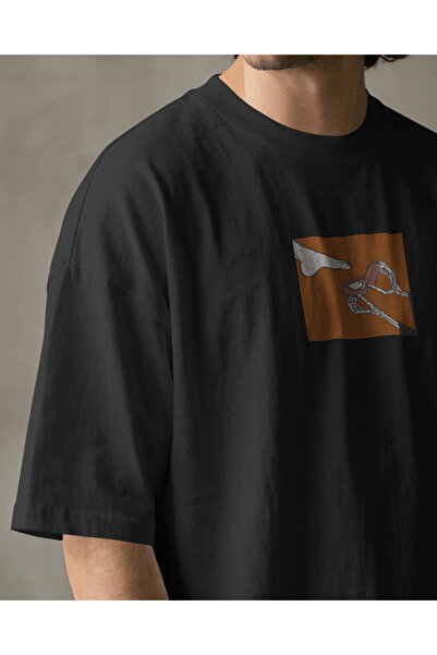 buzagi Engage Regular Unisex Black T-Shirt
