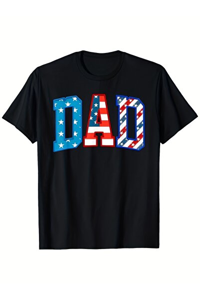 12 Teknoloji Men's Retro American Flag T-Shirt - 4th of July DAD Graphic, Sup...