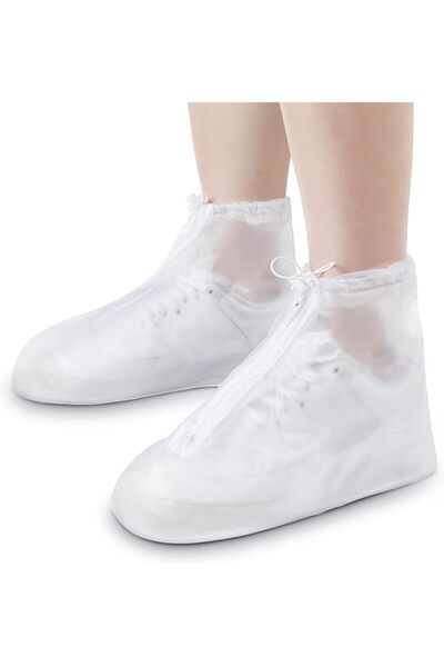 Arabest 2 Pairs Waterproof Shoe Cover, Non Slip Reusable High Top Galoshes, Z...