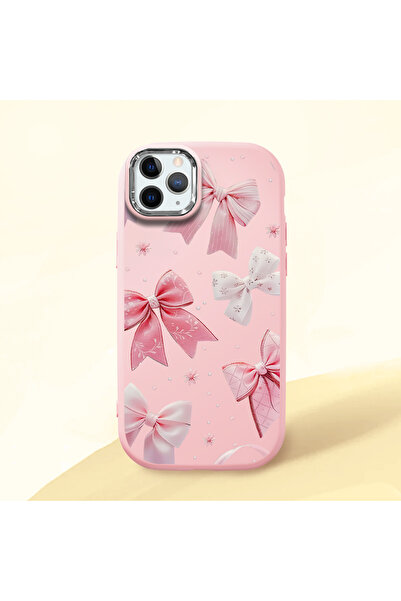 PATTERNOVA iPhone 11 Pro Max Uyumlu Büyük fiyonk minimalist kılıf, nazik kız ...