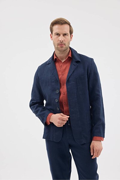 Paşahan 100% Linen Men's Jacket
