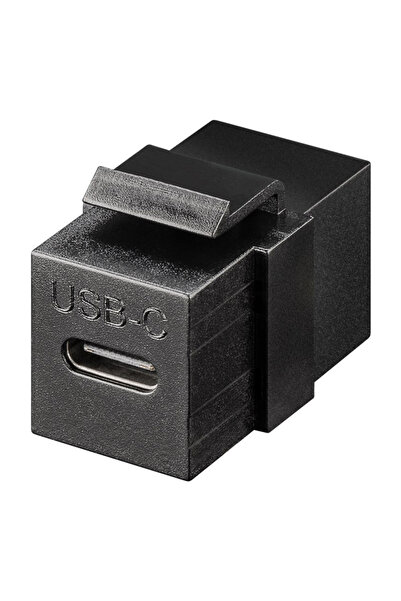 goobay keystone module USB-C 3.2 Gen 2 61261, θηλυκό σε θηλυκό, μαύρο