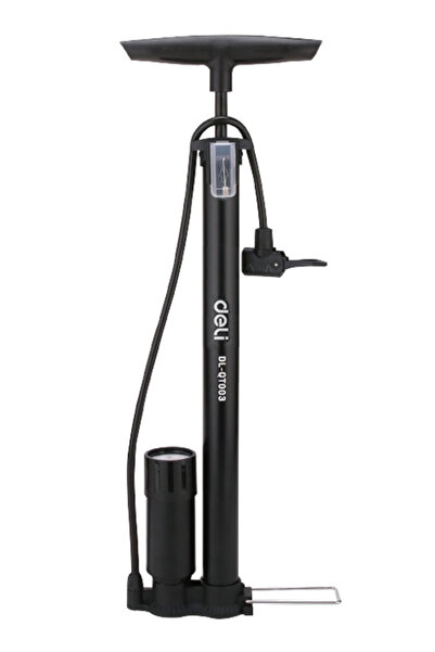 Deli τρόμπα χειρός DL-QT002 με μανόμετρο, 120PSI, μαύρη