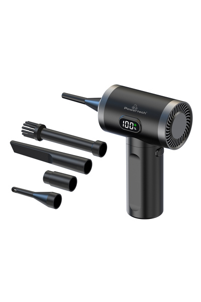 POWERTECH ηλεκτρικό air duster PT-1316 με LED φακό, 50W, 3600mAh, μαύρο