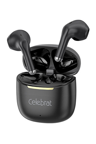 Celebrat earphones με θήκη φόρτισης W79, True Wireless, 13mm, 30/300mAh, μαύρα