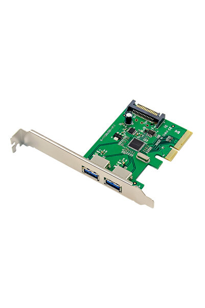 POWERTECH κάρτα επέκτασης PCIe x4 σε 2x USB ST619, 10Gbps, ASM1142