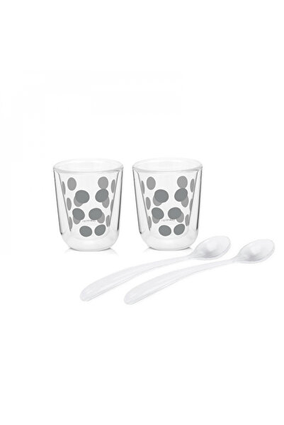 Zak! Designs Set 2 pahare termice cu lingurite Zak! designs, Model buline, Tr...