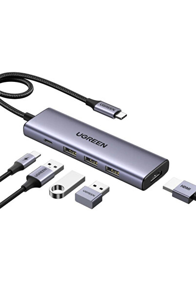 Ugreen 5-in-1 USB-C Hub, 3x USB-A, HDMI 4K 30Hz, PD 100W, 5Gbps