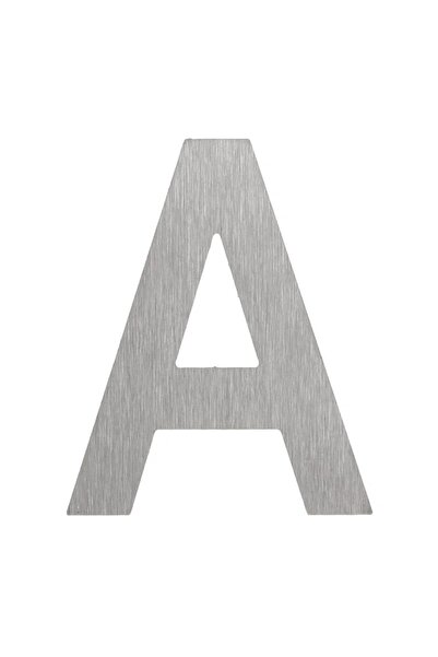 OEM Litera A, metalica, pentru poarta, autoadeziva, inox, 80 mm