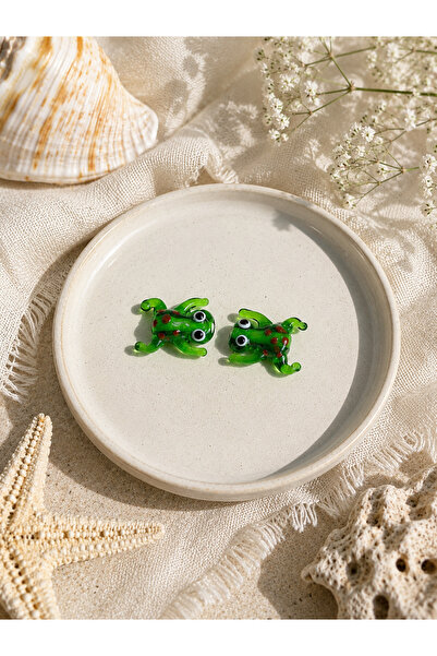 ADAMODART Handmade Murano Glass Frog Beads – Lampwork Jewelry Making Bead (2 ...