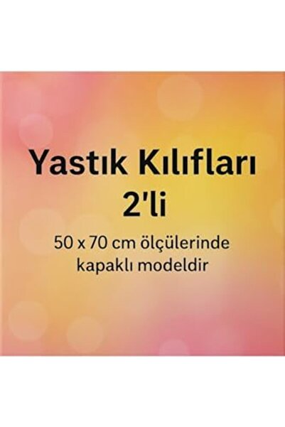 Yıldızan Edl Shop Ezgi Patterned Cotton Pillowcase, Lavender Pattern, 50 X 70...