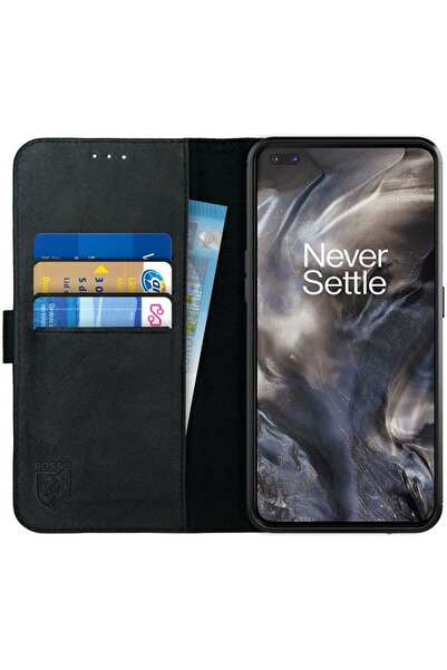 ROSSO Deluxe Δερμάτινη Θήκη Πορτοφόλι OnePlus Nord - Black