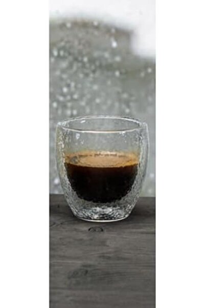 Yıldızan Edl Shop Double Wall Frosted Design Coffee, Latte, Water Glass, 250 ...