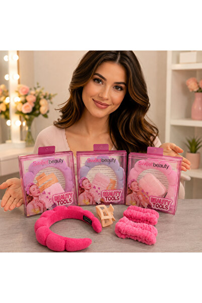 Zenorius Set beauty pentru ingrijire cu cordeluta, cleste par si bandane pufoase