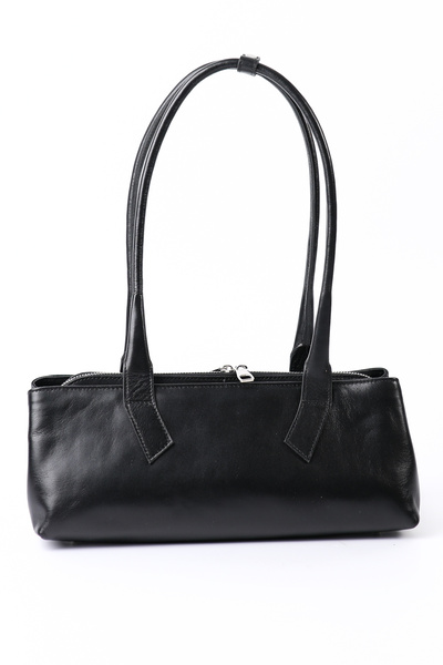 Tuna Genuine Leather Black Antique Women's Shoulder Bag