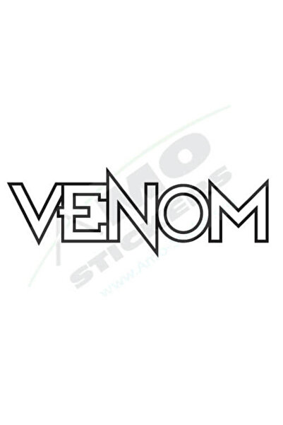 Amo-Stickers Sticker Auto VENOM 25cm Negru