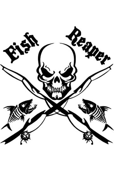 Amo-Stickers Sticker Auto Fish Reaper 25cm Verde