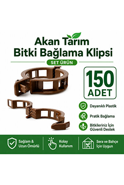 Akan Tarım Bitki ve Fide Bağlama Sabitleme Klipsi 150 Adet