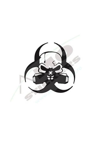 Amo-Stickers Sticker auto Craniu NEW 25cm Verde