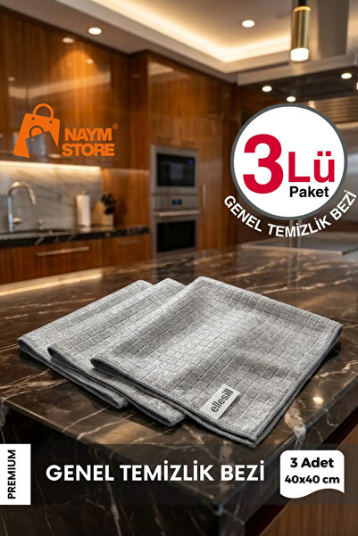 Naym Store Ellesill Imported Ultrafiber Checkered General Cleaning Cloth 3-Pa...