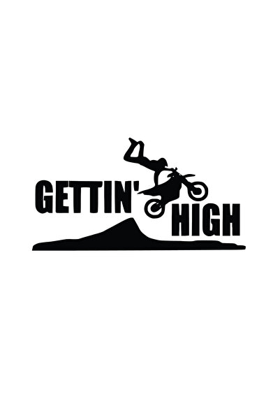 Amo-Stickers Αυτοκόλλητο Μοτοσικλέτας  "Gettin' High " 30εκ. Πράσινο
