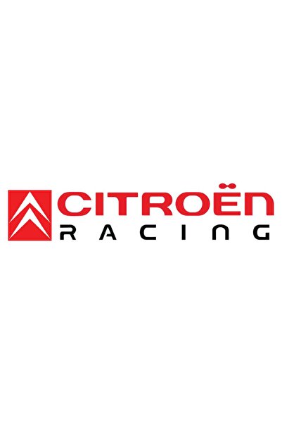 Amo-Stickers Стикер за кола Citroen Racing 25см Бял