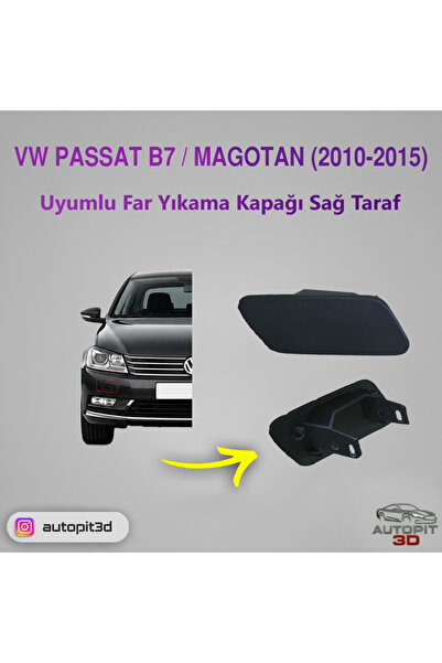 AutoPit 3D Volkswagen Passat B7 / Magotan (2010-2015) Uyumlu Far Yıkama Kapağ...