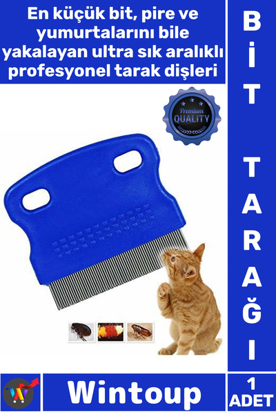 Wintoup # Comb Stainless Steel Toothed Ergonomic Handle Pet Grooming Hygiene ...