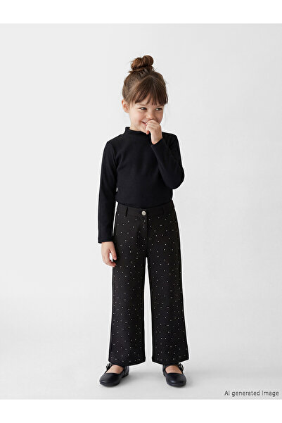 LC Waikiki Two Mt Shop Quality Elastic Waist Stoned Girls' Pants