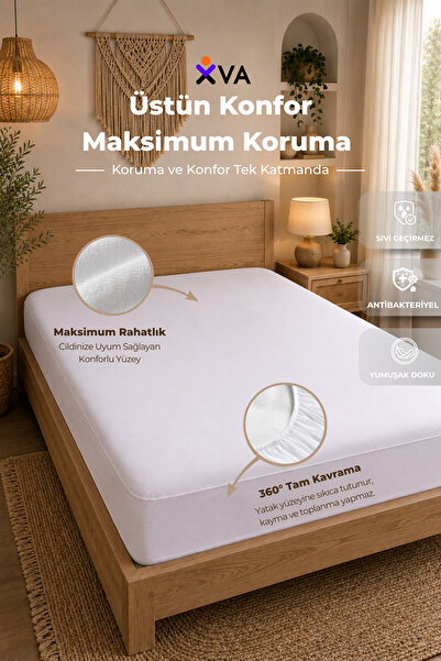 XVA 100% Cotton Fitted Elastic Liquid-Proof Mattress Cover |   Mattress Prote...