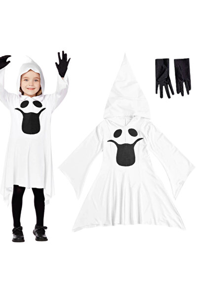 Korbi Costum de Halloween „Fantoma Albă” pentru copii, mărimea L