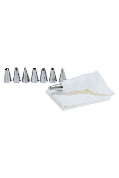 Patisse Set 9 piese pentru decorat prajituri, otel inoxidabil -