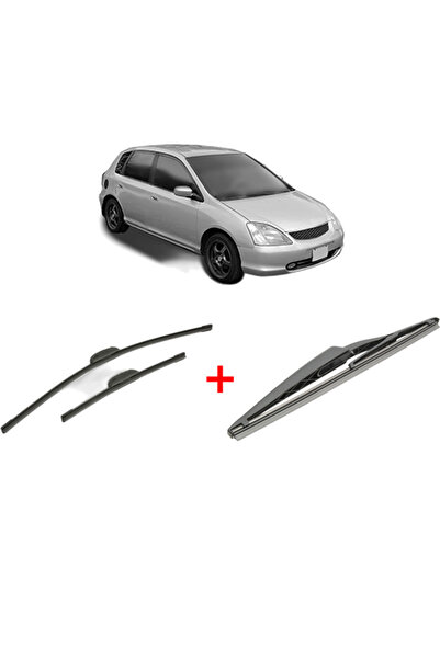Bosch Σετ 3 υαλοκαθαριστήρων HONDA CIVIC VII Hatchback (EU, EP, EV) από το 20...