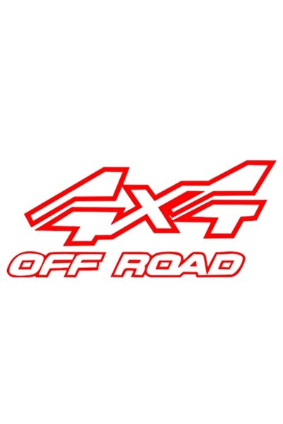 OEM Autocolant decorativ auto  "4x4 off road ", 15cm, Roșu