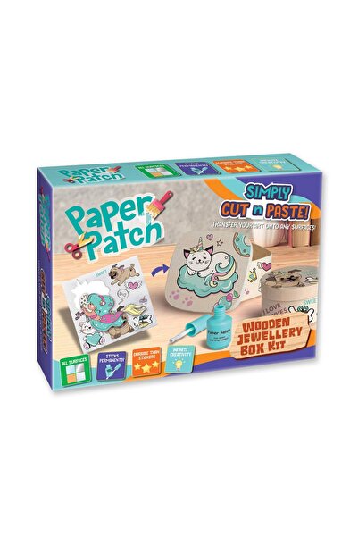 Strigo Set creativ "paper patch" cutie de lemn pisica